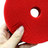 3" Red  foam Cross Cut Finishing Pad