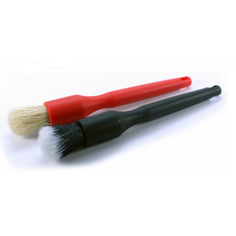 Detail Factory Boar and Synthetic Crevice Brush Set (Red/Black)