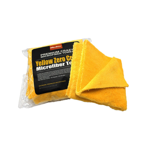 MaxShine 16"x16" Yellow  380GSM Microfiber Towel 5 pack